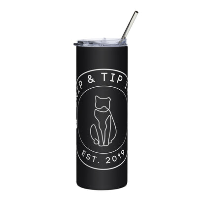 Black Stainless steel tumbler White Logo