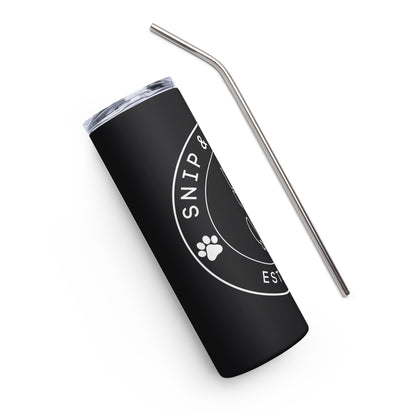 Black Stainless steel tumbler White Logo