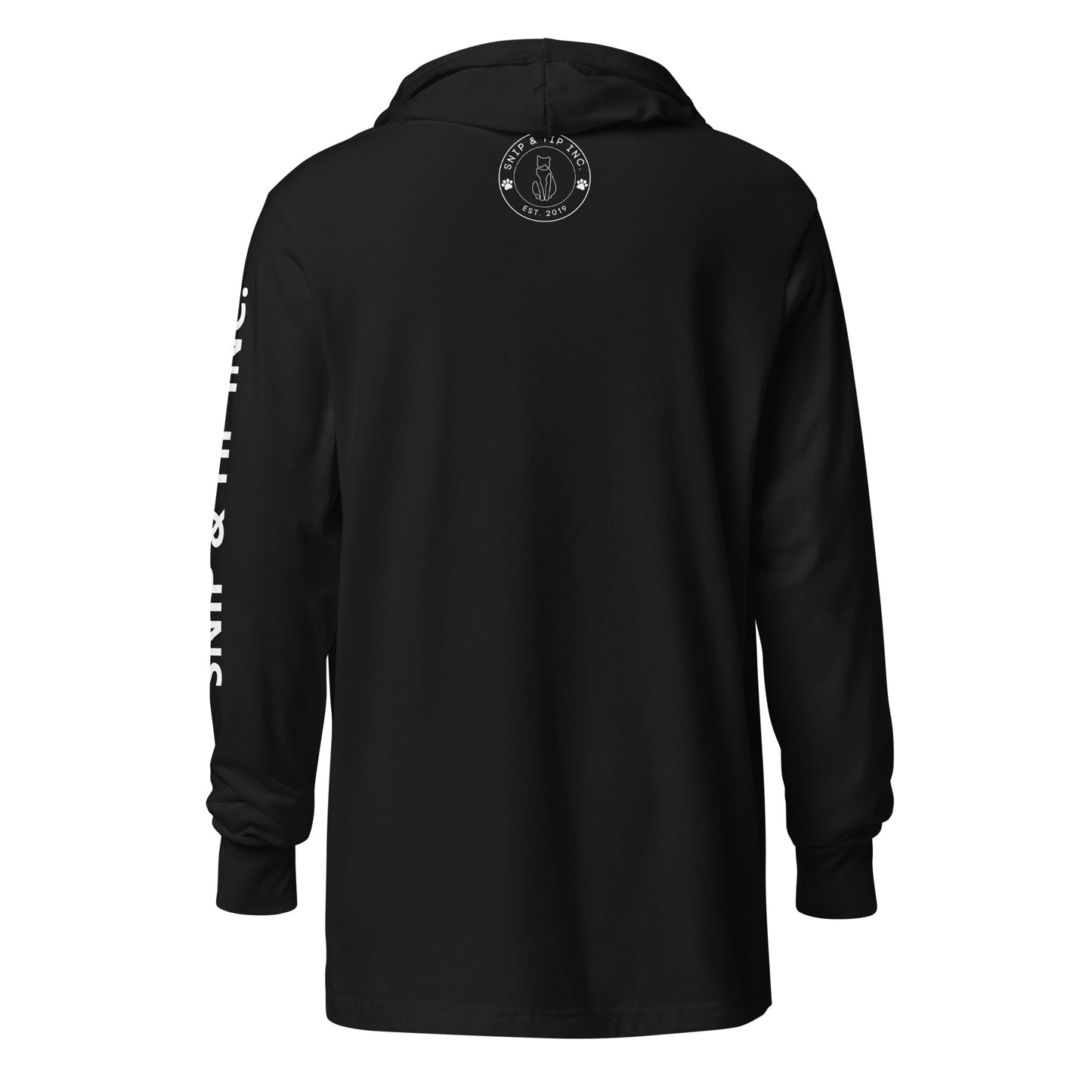 BLACK CAT - Dark Colored Hooded long-sleeve tee